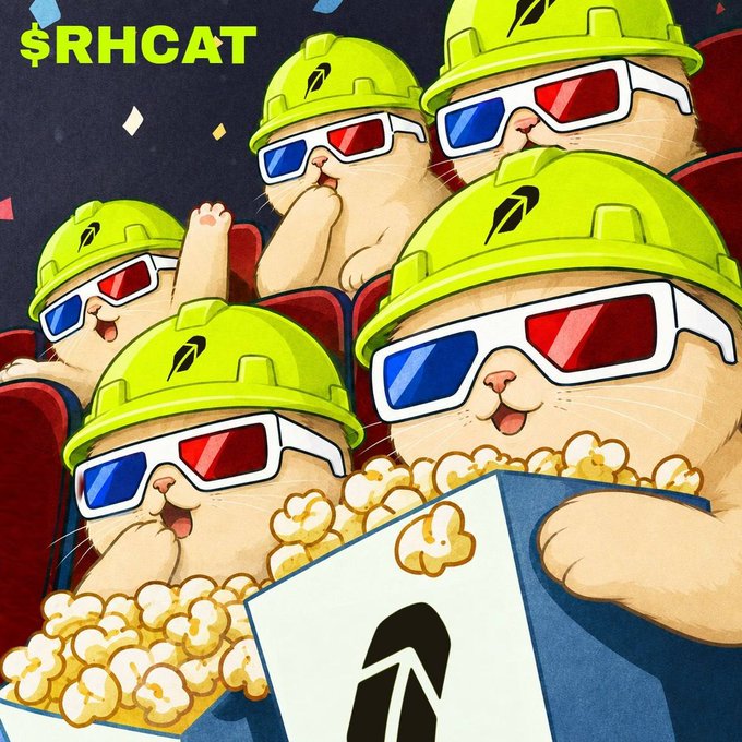A theater row of RobinhoodCats in green hard hats and 3D glasses